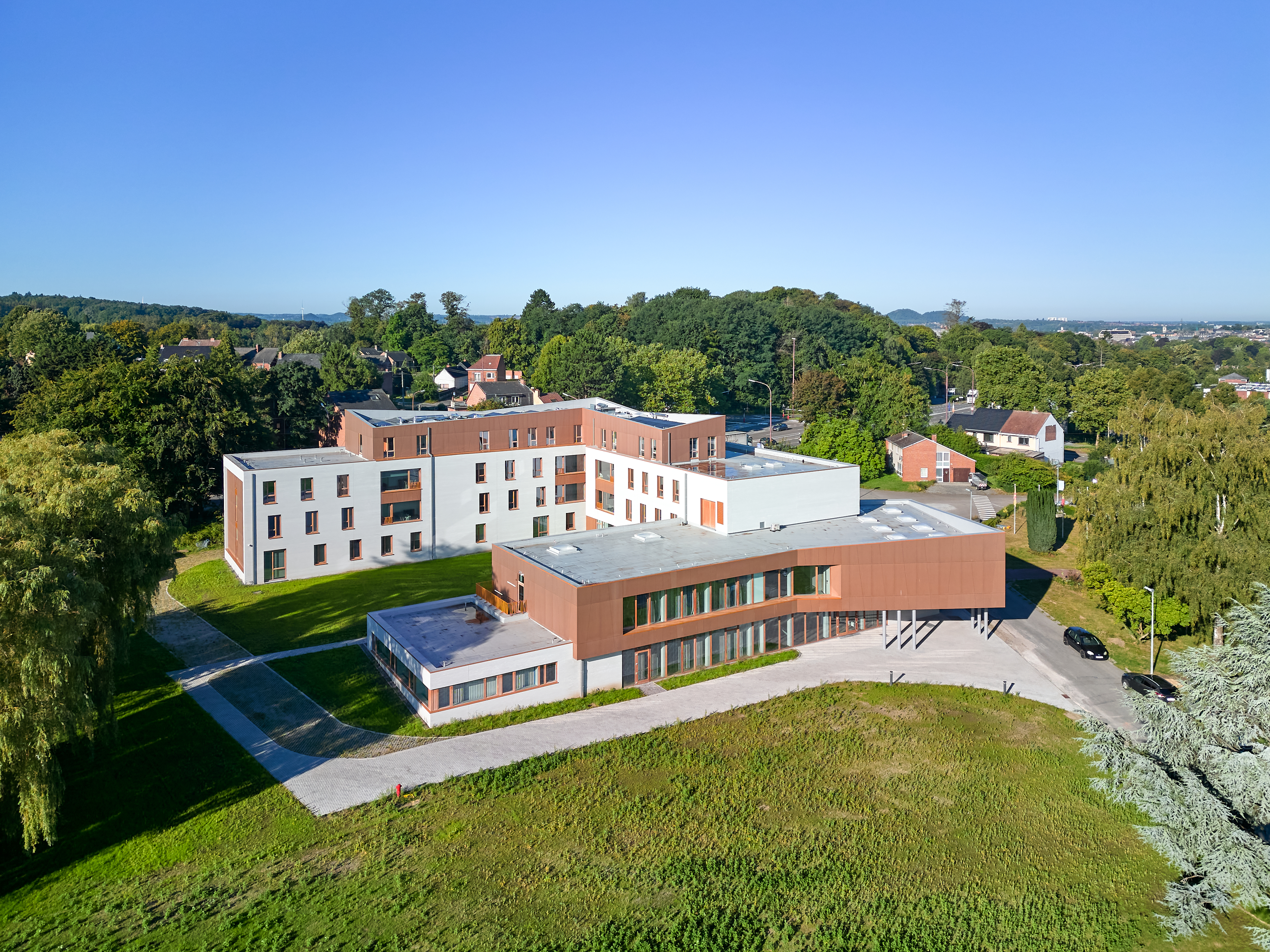 FUCAM – Immeuble de logements pour étudiants et bâtiment académique sur le site de l’UCLouvain