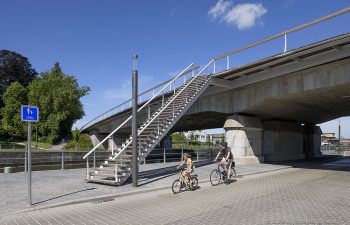 Liaison Seine-Escaut_Mise à gabarit de l’Escaut dans la traversée de Tournai_Élargissement du pont Delwart