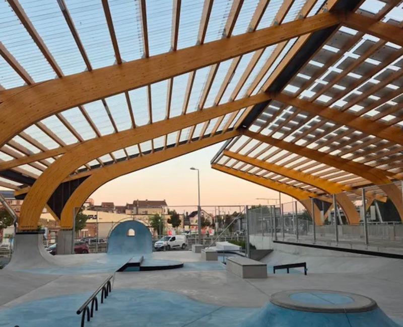 Recypark Demets à Anderlecht récompensé aux Belgian Timber Construction Awards 2024